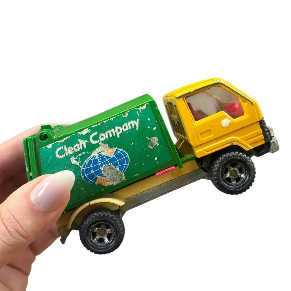 Vintage Majorette Toyota Clean Company Garbage Truck 1:55 Diecast France AS IS
